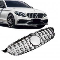 Εμπρόσθια μάσκα Panamericana AMG look για Mercedes-Benz C-Class (W205) Pre-Facelift